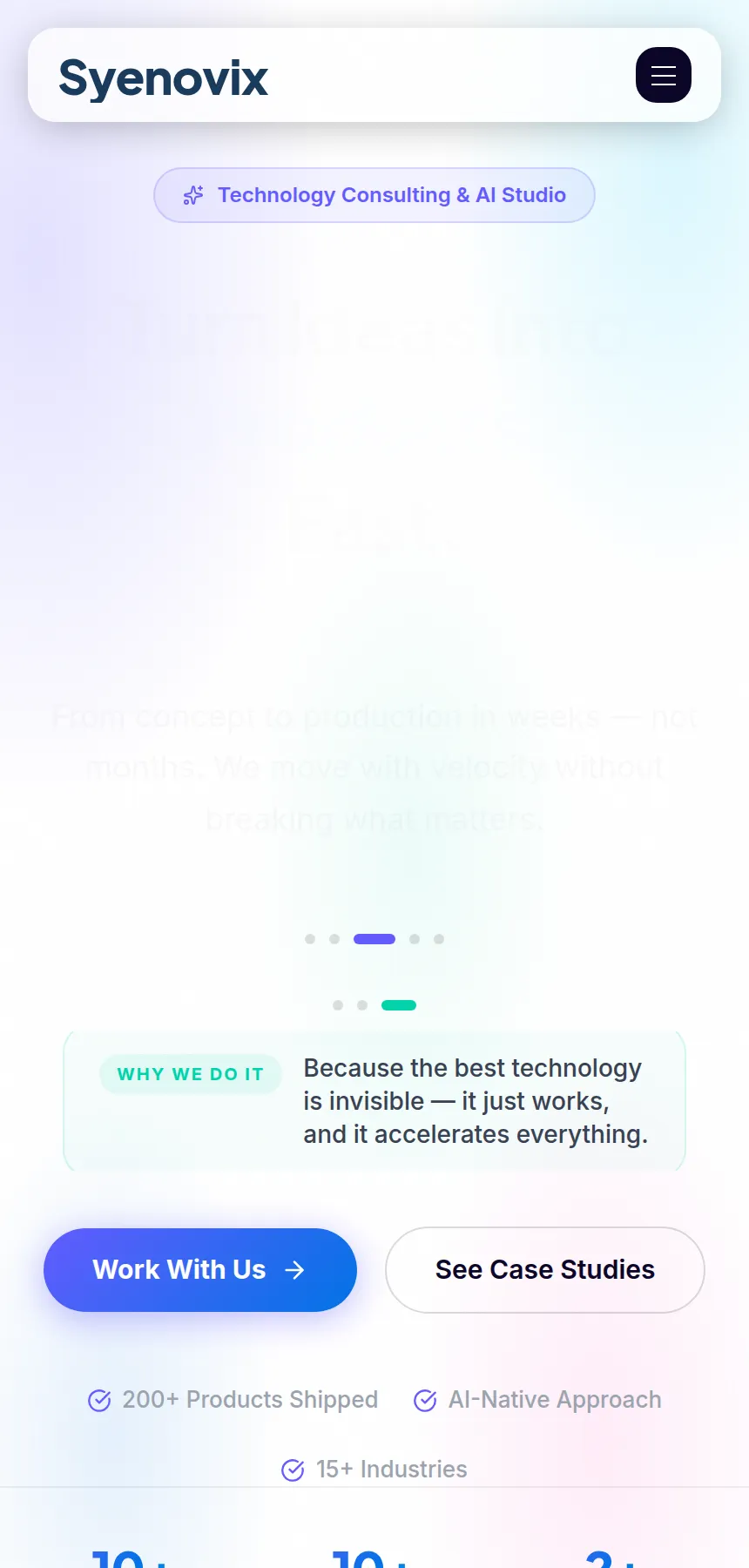 Syenovix on mobile